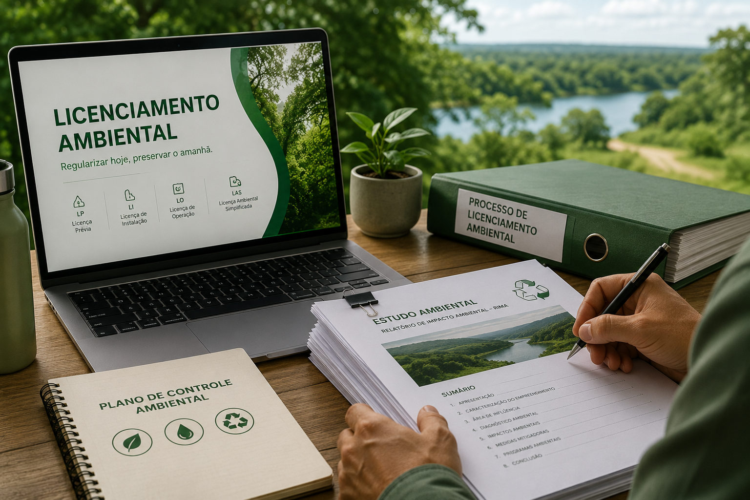Profissional realizando levantamento e análise florestal